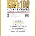 Computer Lab received India SME 100 Award for scoring top as IT enabled service provider in India.